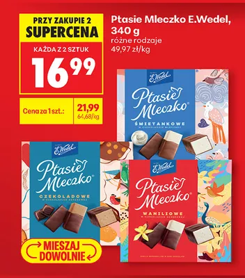 Ptasie Mleczko E.Wedel czekoladowe promocja w Biedronka