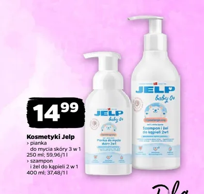 Szampon i żel do kąpieli 2w1 Jelp baby 0+ promocja w Netto