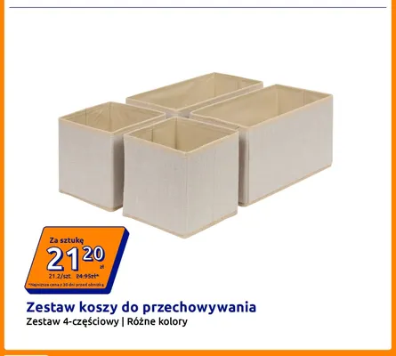 Zestaw koszy do przechowywania promocja w Action