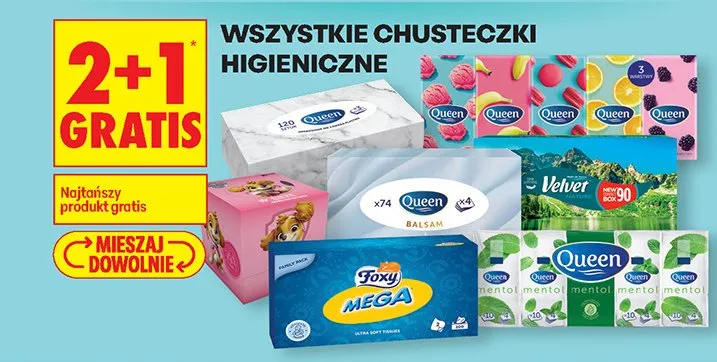 Wszystkie chusteczki higieniczne promocja w Biedronka