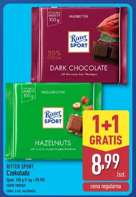 Czekolada Dark Chocolate/Hazelnuts promocja w Aldi