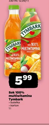 Sok 100% multiwitamina Tymbark promocja w Netto