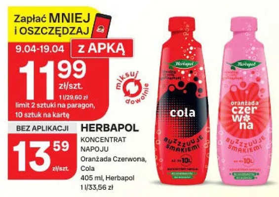 Koncentrat napoju Oranżada Czerwona, Cola promocja w Chorten