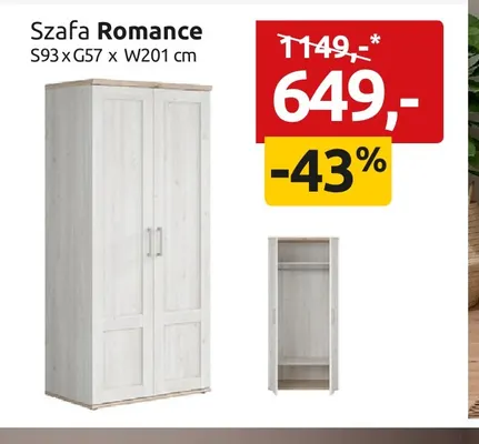 Szafa Romance promocja w Black Red White
