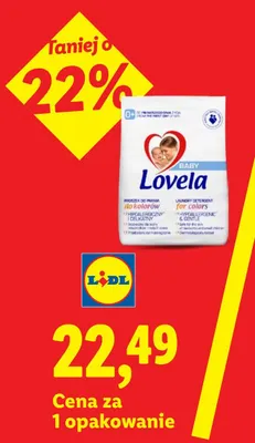 Proszek do prania Lovela Baby do kolorów promocja w Lidl