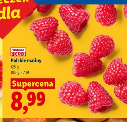 Maliny polskie Ryneczek Lidla promocja w Lidl