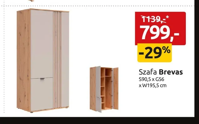 Szafa Brevas promocja w Black Red White
