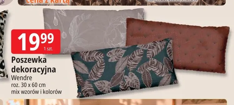 Poszewka dekoracyjna Wendre 30x60 cm promocja w Leclerc