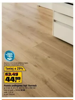 Panele podłogowe Dąb Thurrock promocja w OBI
