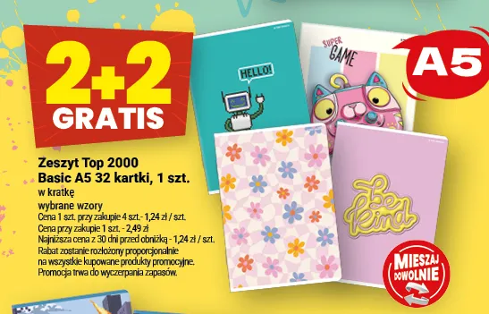 Zeszyt Top 2000 Basic A5 32 kartki promocja w Twój Market