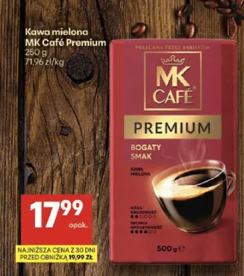Kawa mielona MK Café Premium promocja w Delikatesy Centrum