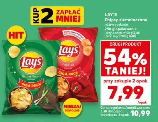 Chipsy ziemniaczane różne rodzaje promocja w Kaufland