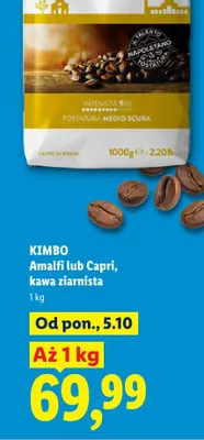 Kawa ziarnista Kimbo Amalfi promocja w Lidl