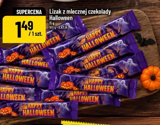 Lizak z mlecznej czekolady Halloween promocja w POLOmarket