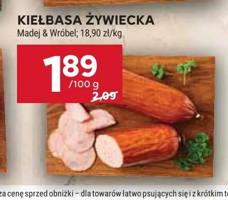 Kiełbasa żywiecka Madej & Wróbel promocja w Stokrotka