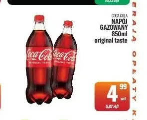 Napój gazowany Coca-Cola Original Taste promocja w Tomi Markt