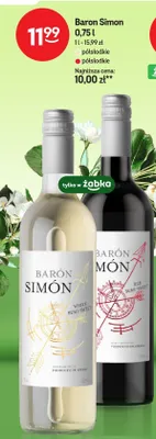 Wino Baron Simon czerwone półsłodkie promocja w Żabka