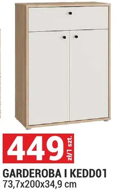 Garderoba I KEDD01 System Kendray kolor piaskowy/dąb Mauvella 73,7x200x34,9cm promocja w Merkury Market