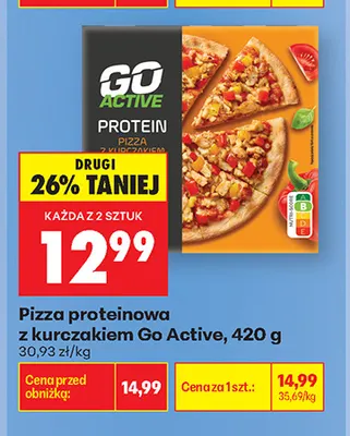 Pizza proteinowa z kurczakiem Go Active promocja w Biedronka