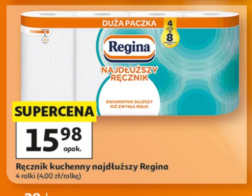 Ręcznik kuchenny najdłuższy Regina 4-pak promocja w Auchan