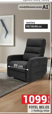 Fotel Belize z funkcją relax promocja w Merkury Market