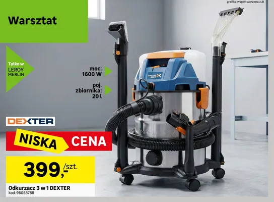 Odkurzacz 3 w 1 Dexter promocja w Leroy Merlin
