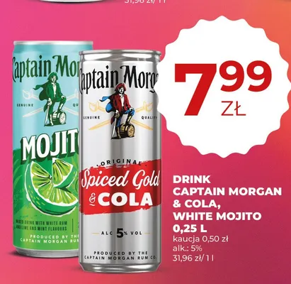 Drink Captain Morgan & Cola promocja w Duży Ben