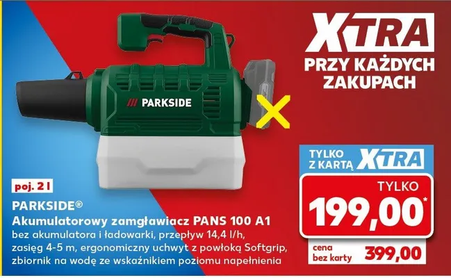 Akumulatorowy zamgławiacz Parkside PANS 100 A1 promocja w Kaufland