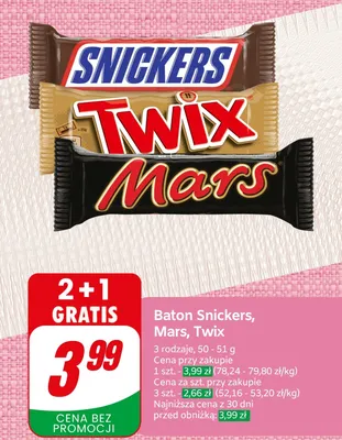 Baton Twix promocja w Dino