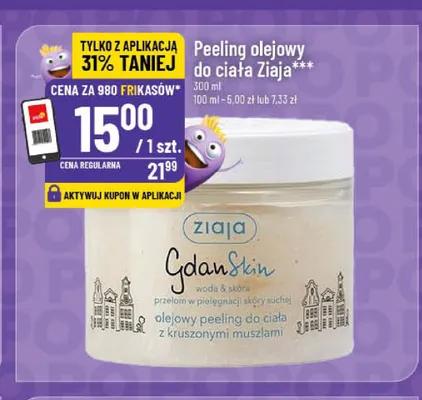 Peeling olejowy do ciała Ziaja GdanSkin promocja w POLOmarket