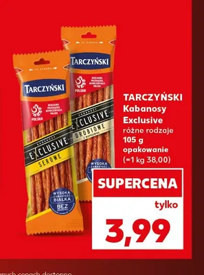 Kabanosy Exclusive serowe Tarczyński promocja w Kaufland