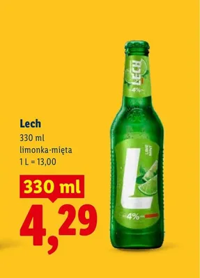Piwo Lech limonka-mięta promocja w Lidl