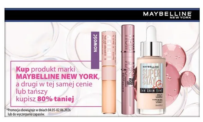 Kosmetyki MAYBELLINE NEW YORK promocja w Hebe