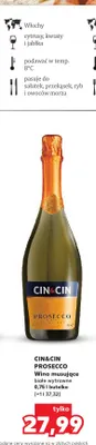 Wino musujące białe wytrawne Cin & Cin Prosecco promocja w Kaufland