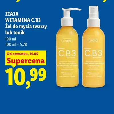 Żel do mycia twarzy ZIAJA WITAMINA C.B3 promocja w Lidl