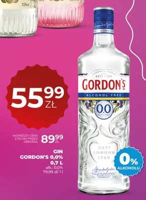 Gin Gordon's 0,0% promocja w Duży Ben