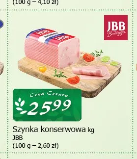 Szynka konserwowa JBB promocja w CEZAR Delikatesy
