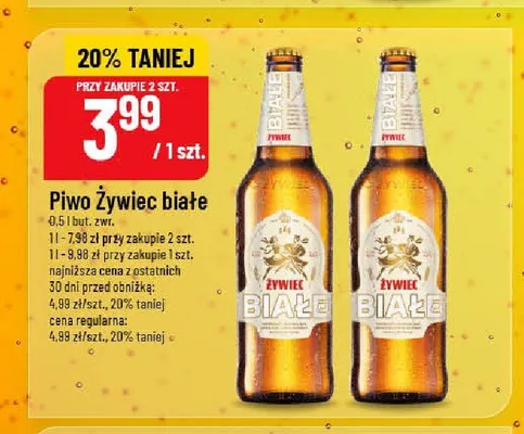 Piwo Żywiec Białe promocja w POLOmarket