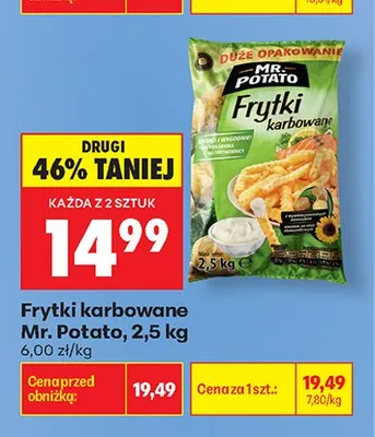 Frytki karbowane Mr. Potato promocja w Biedronka