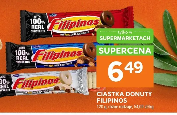 Ciastka donuty Filipinos Artiach promocja w Stokrotka