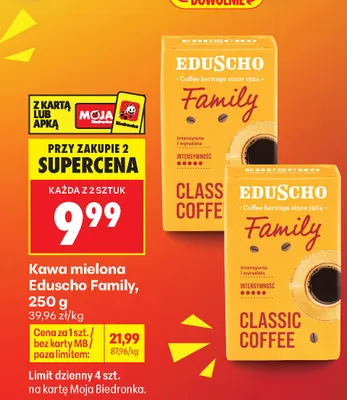 Kawa mielona Eduscho Family promocja w Biedronka