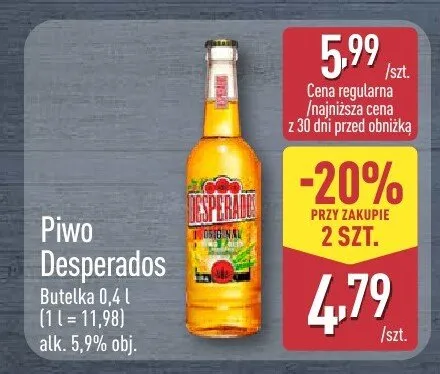 Piwo Desperados promocja w Aldi