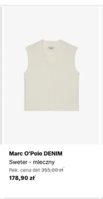 Sweter Marc O'Polo DENIM mleczny promocja w Lounge by Zalando