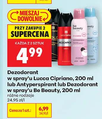 Dezodorant w spray'u Be Beauty promocja w Biedronka