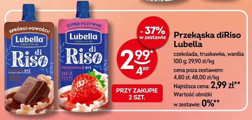 Przekąska diRiso Lubella truskawka promocja w Żabka