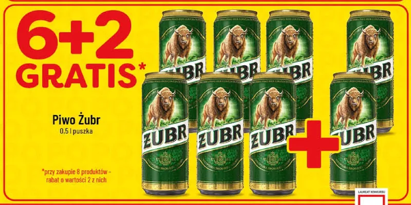 Piwo Żubr puszka promocja w POLOmarket
