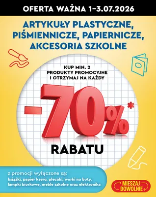 Art. plastyczne, piśmienniczne, papiernicze, akcesoria szkolne promocja w Biedronka
