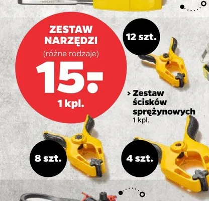 Zestaw ścisków sprężynowych Techliner promocja w Netto