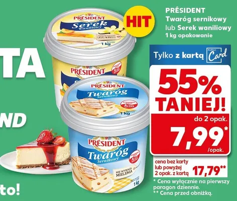 Twaróg sernikowy lub Serek waniliowy promocja w Kaufland