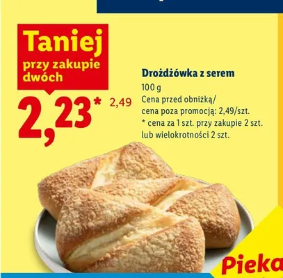 Drożdżówka z serem promocja w Lidl